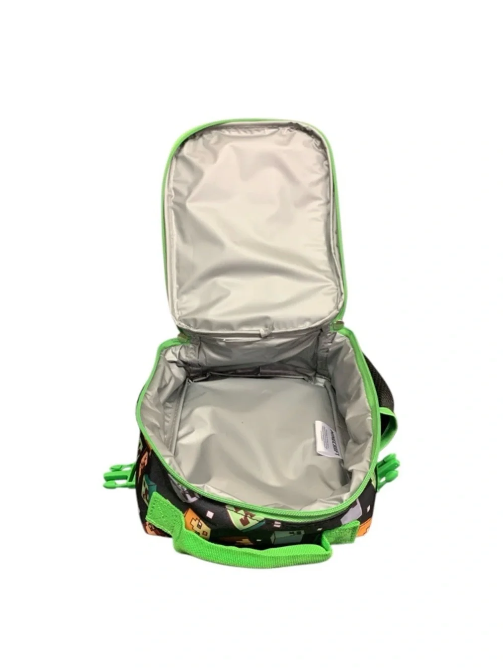 Minecraft Creeper Green Black Backpack Lunch Bag Set Kids Polyester